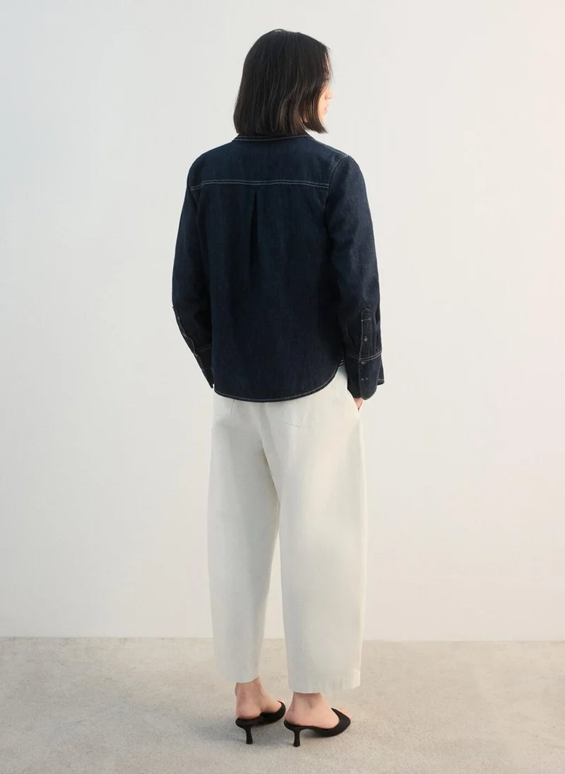 Mango  Straight-fit cotton trousers for Women | Best Price UAE